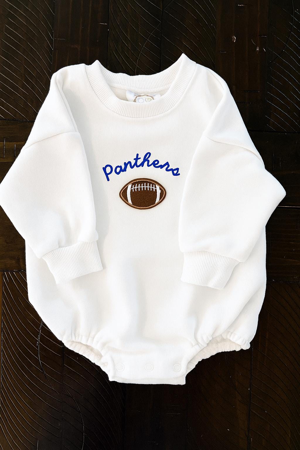 Patch Oversized Fleece Baby Romper