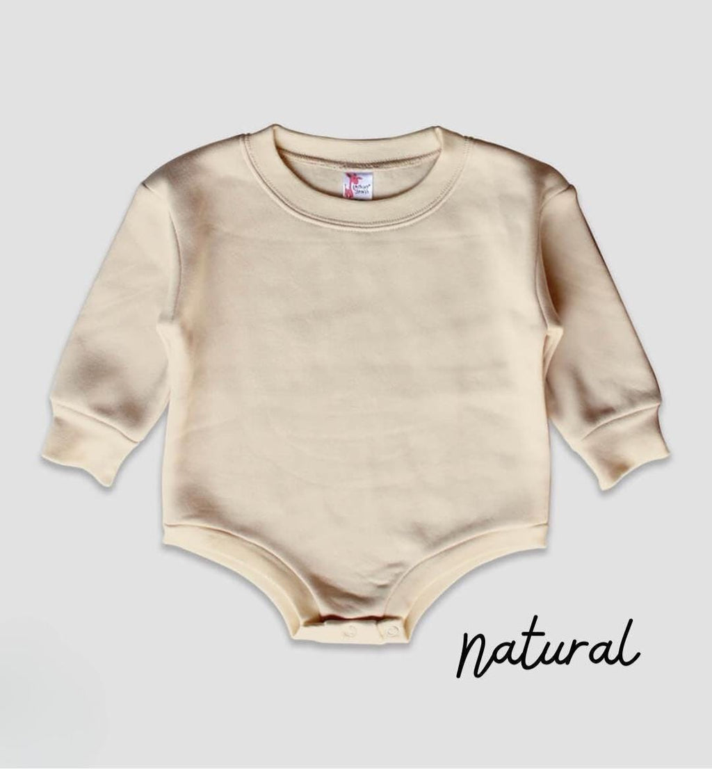 Patch Oversized Fleece Baby Romper